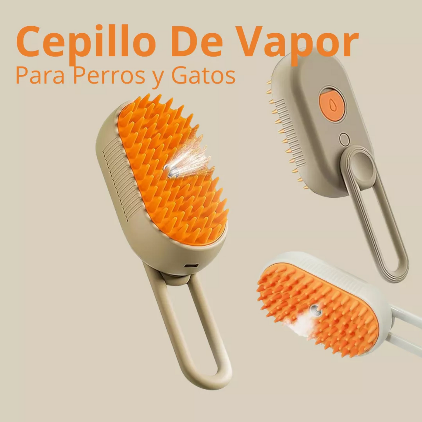Cepillo De Vapor 3 En 1 Para Mascotas